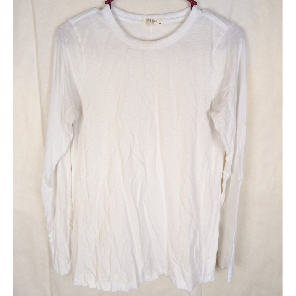 Rag and Bone white long sleeve tshirt Size Medium Casual Classic Minimal Staple